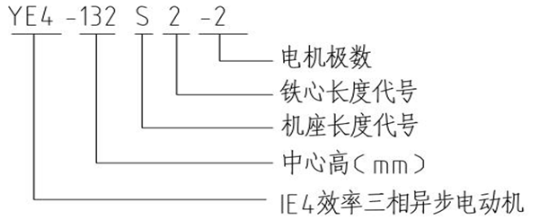 西安泰富西瑪YE4系列超超高效節(jié)能三相異步電動機(jī)型號說明